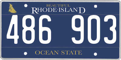RI license plate 486903