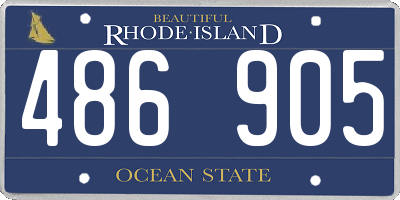 RI license plate 486905