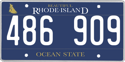 RI license plate 486909