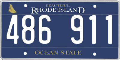 RI license plate 486911