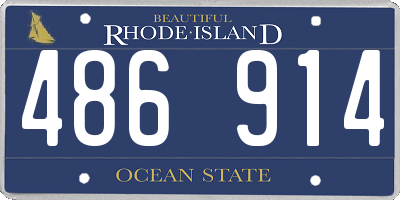 RI license plate 486914