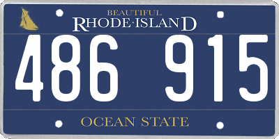 RI license plate 486915