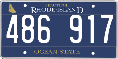 RI license plate 486917