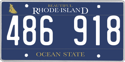 RI license plate 486918