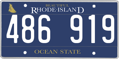 RI license plate 486919