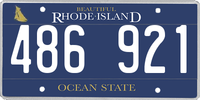 RI license plate 486921