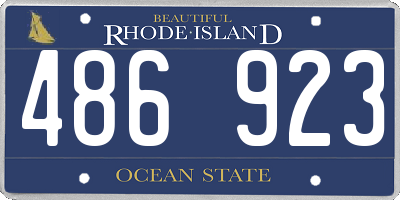 RI license plate 486923