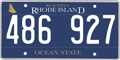 RI license plate 486927