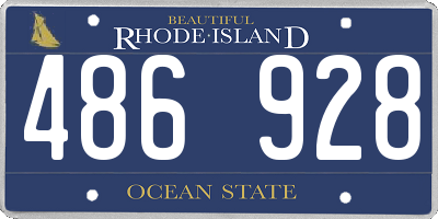 RI license plate 486928