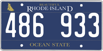 RI license plate 486933