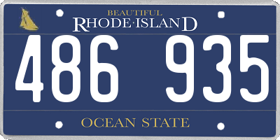 RI license plate 486935