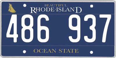 RI license plate 486937