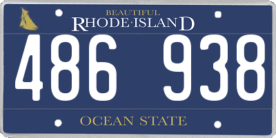 RI license plate 486938