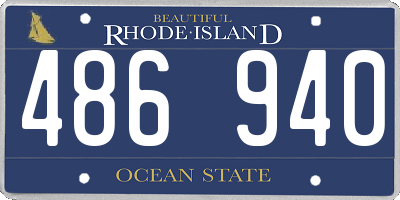 RI license plate 486940
