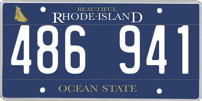 RI license plate 486941