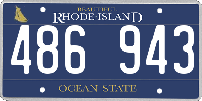 RI license plate 486943