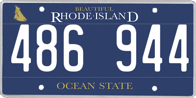 RI license plate 486944