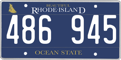 RI license plate 486945