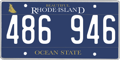 RI license plate 486946
