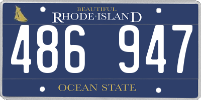 RI license plate 486947