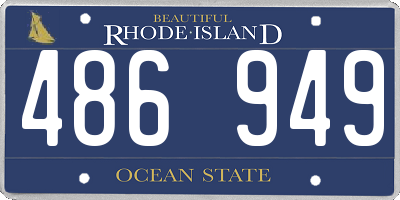 RI license plate 486949