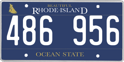 RI license plate 486956