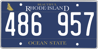 RI license plate 486957