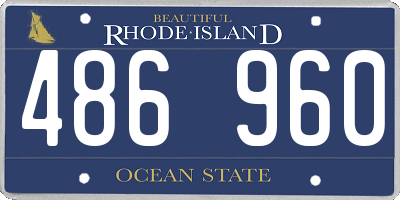 RI license plate 486960