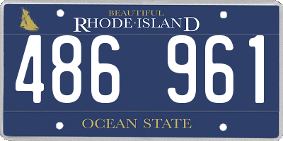 RI license plate 486961