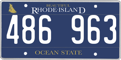 RI license plate 486963