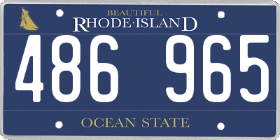 RI license plate 486965