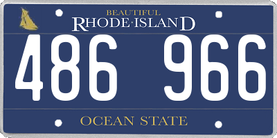 RI license plate 486966