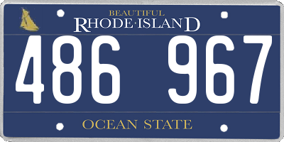 RI license plate 486967
