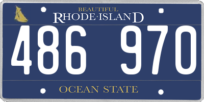 RI license plate 486970