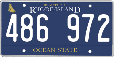 RI license plate 486972