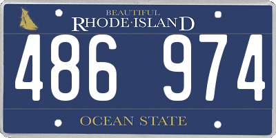 RI license plate 486974