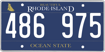 RI license plate 486975