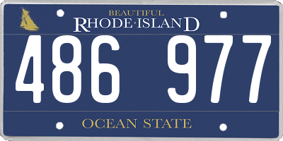 RI license plate 486977