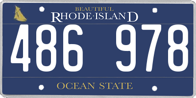 RI license plate 486978