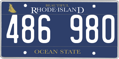RI license plate 486980