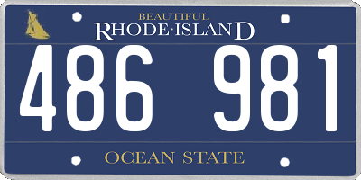 RI license plate 486981