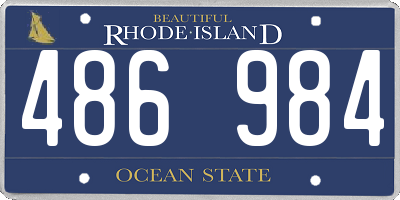 RI license plate 486984