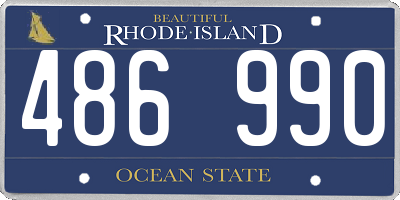 RI license plate 486990