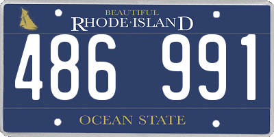 RI license plate 486991