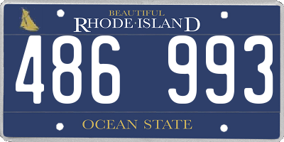 RI license plate 486993