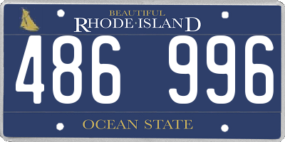 RI license plate 486996