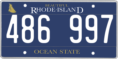 RI license plate 486997