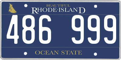 RI license plate 486999