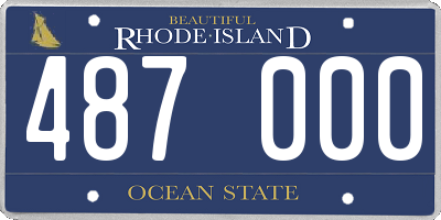 RI license plate 487000