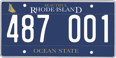 RI license plate 487001